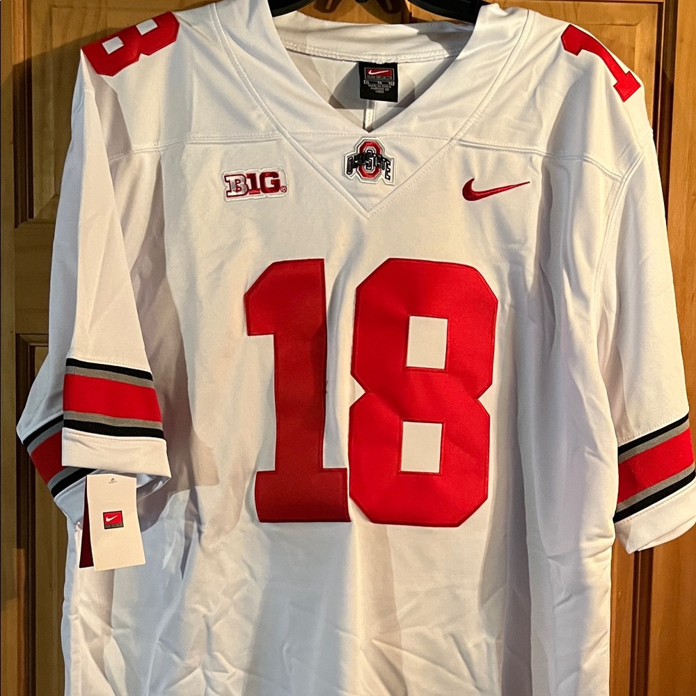 New Nike White Jersey with Red Number 18